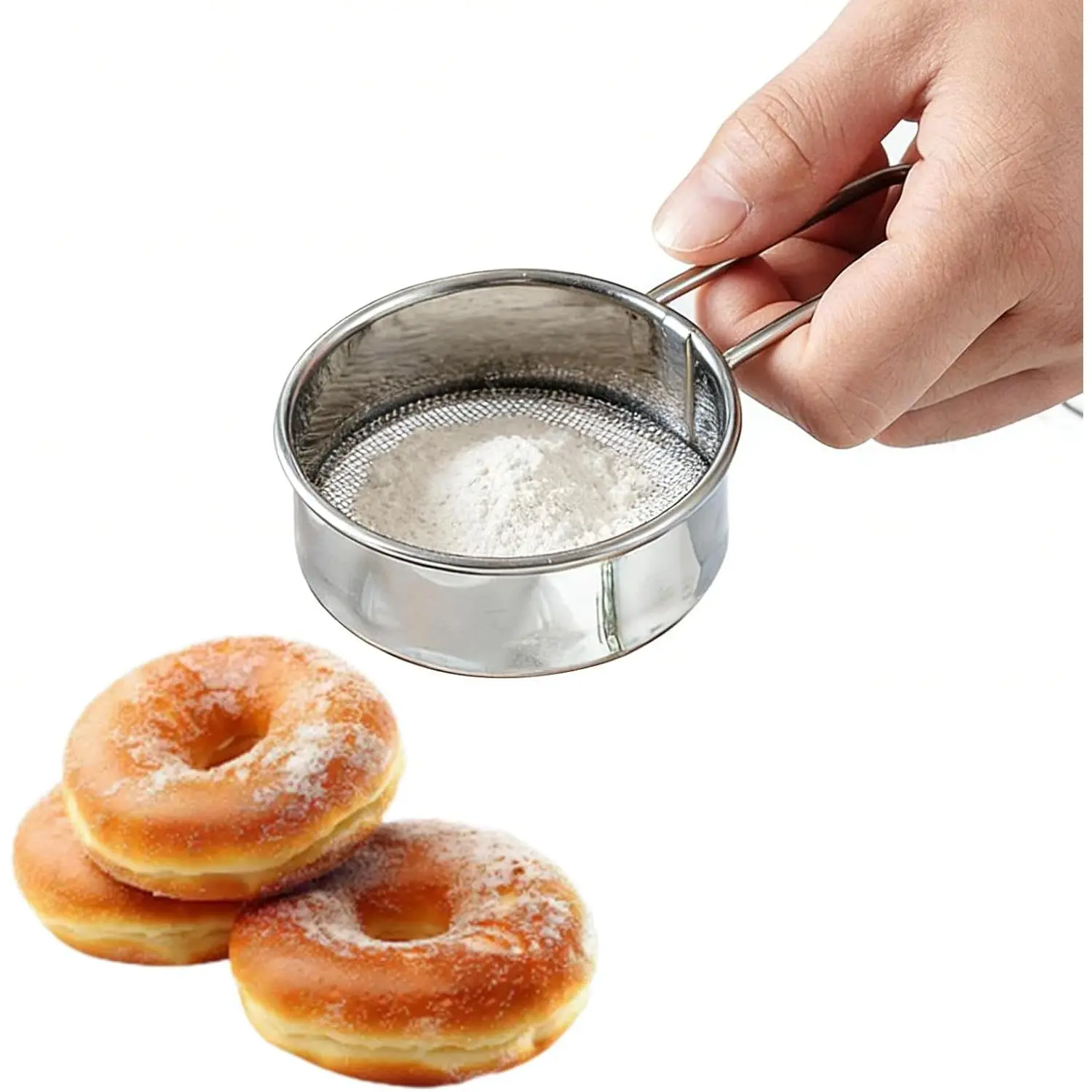 Sifter for Baking Powdered Sugar,Duster Flour Sifter for Baking