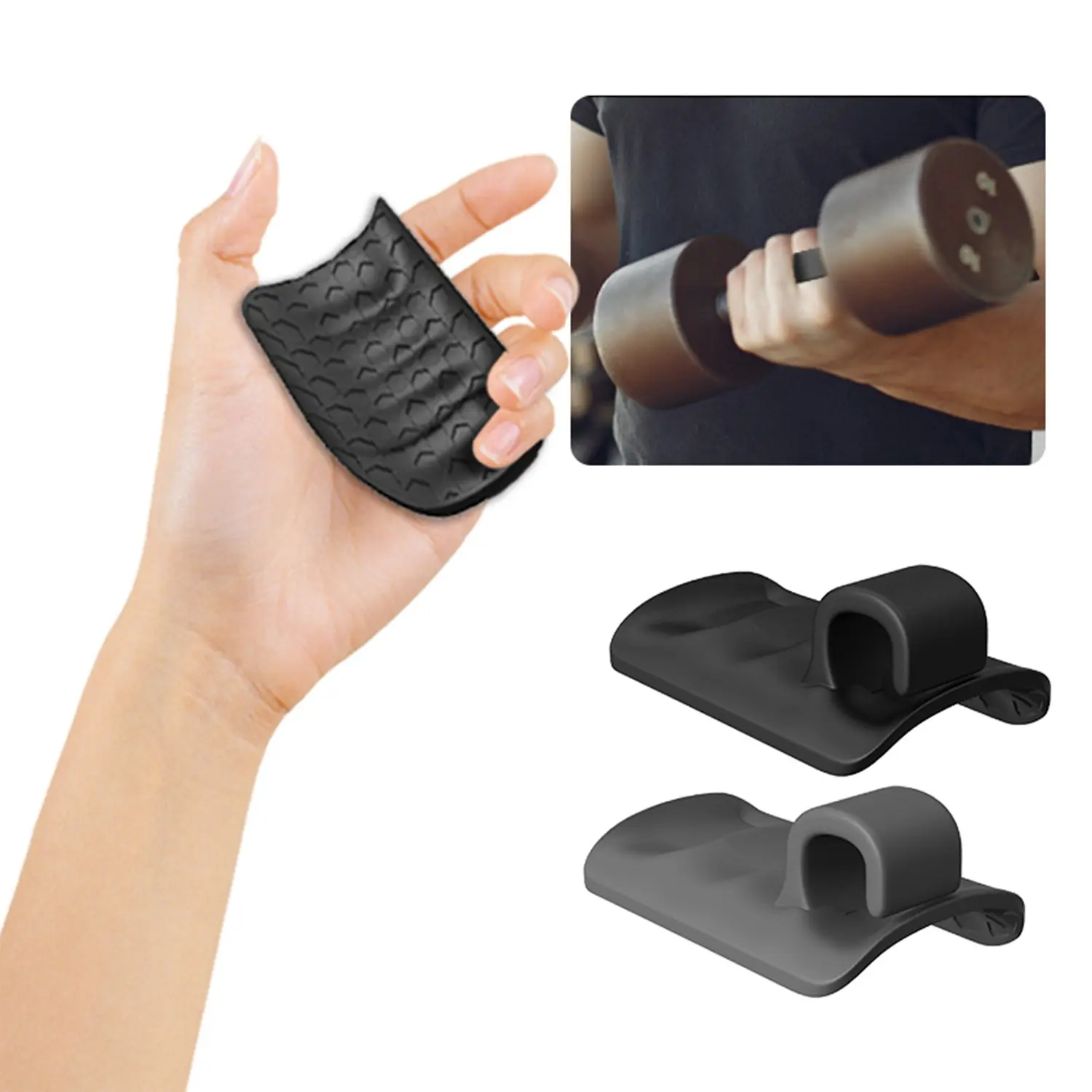 Fitness Grips for Bodybuilding, Training Exercise Gloves, Fingerless Gym Gloves, Hand Protection, Ideal for Workouts and Exercises