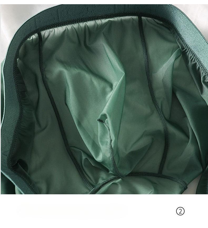 3-Pack Men's Cooling Mesh Trunks Ice Silk Sheer Seamless Underwear Lightweight Stretch