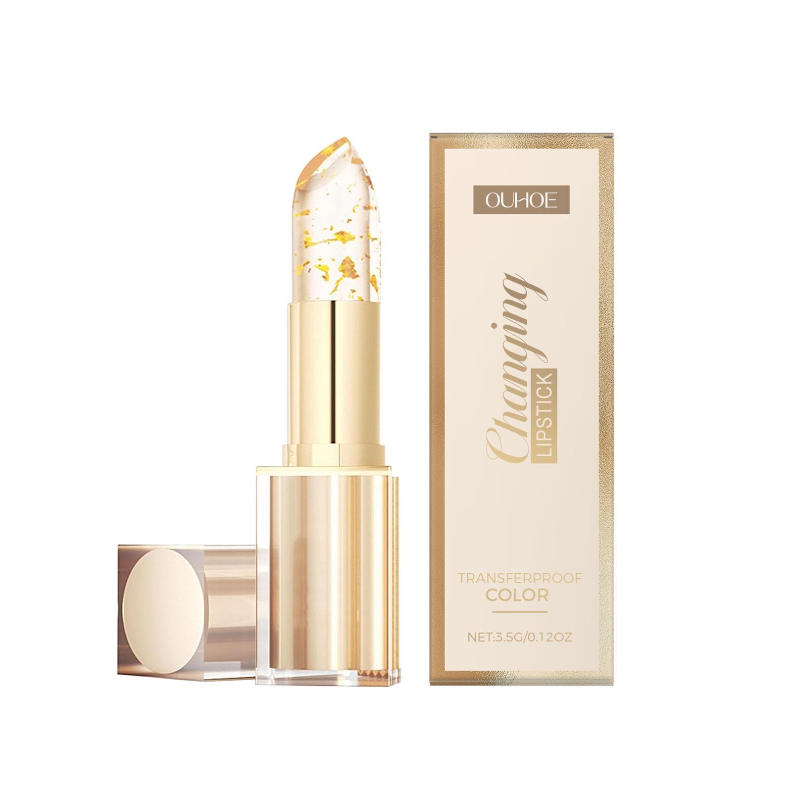Color Changing Lip stick, Transferproof Color Changing Lipstick, Gold Crystal Color Changing Lipstick, Long Lasting 24 Hours Moisturizing Glossy Shine Lip Gloss Color Changing Lip stick, Transferproof Color Changing Lipstick, Gold Crystal Color Changing Lipstick, Long Lasting 24 Hours Moisturizing Glossy Shine Lip Gloss