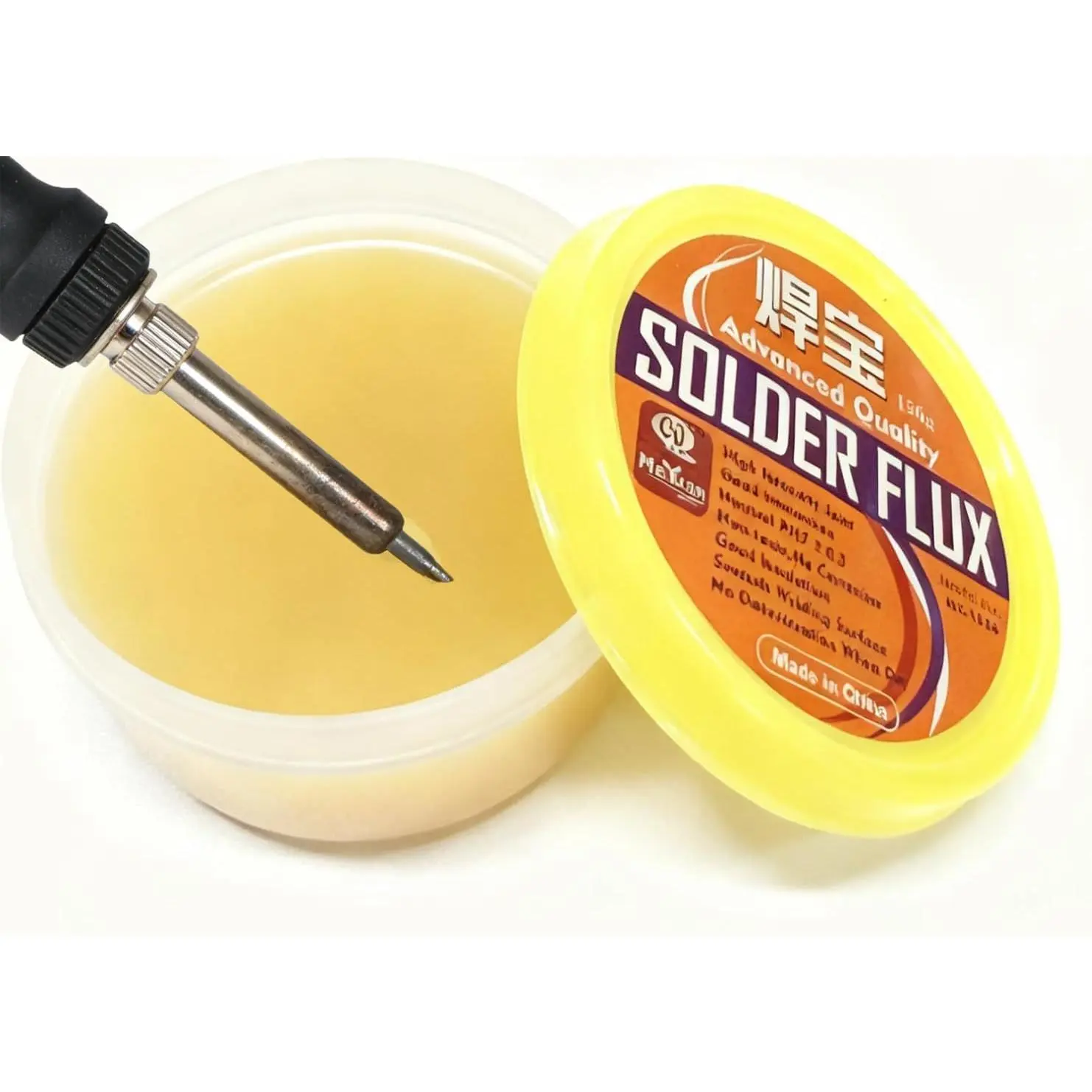 1 count 110g/3.8oz Soldering Flux, Rosin Flux,Soldering Paste,Solder Flux,  and No Clean Flux for Chip PCB Motherboard,Electronics,Mobile Phone,  Appliance Welding (110g)