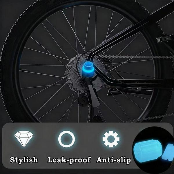 8PCS Luminous Tire Valve Cap Set - Waterproof Air Stem Covers, Universal Fit for Car Bike Motorcycle Wheel Accessories
