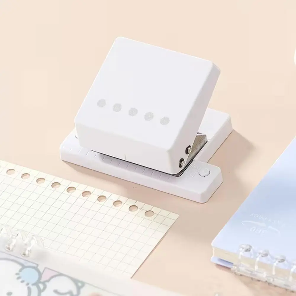 Five-Hole Puncher for Loose-Leaf Binders, Manual Operation, Easy to Use, Universal Design Fits A4, A5, B5 Paper Sizes