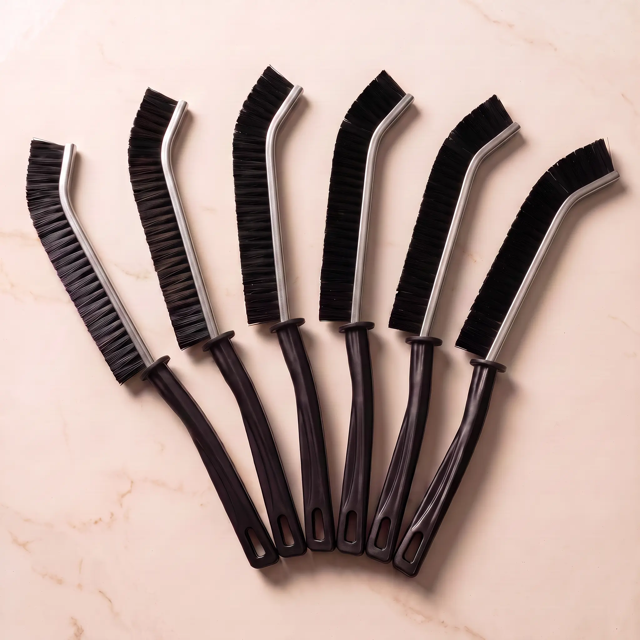 Plastic Multipurpose Household Cleaning Tool, Crevice Cleaning Brush with 15° Angled Head, 15° Corner Access, Ultra-Fine Tips, Alloy-Strengthened Ergonomic Non-Slip Handle, Built-In Hanging Hole, Portable for Bathroom Tasks, Easy Storage, Reduces Fatigue