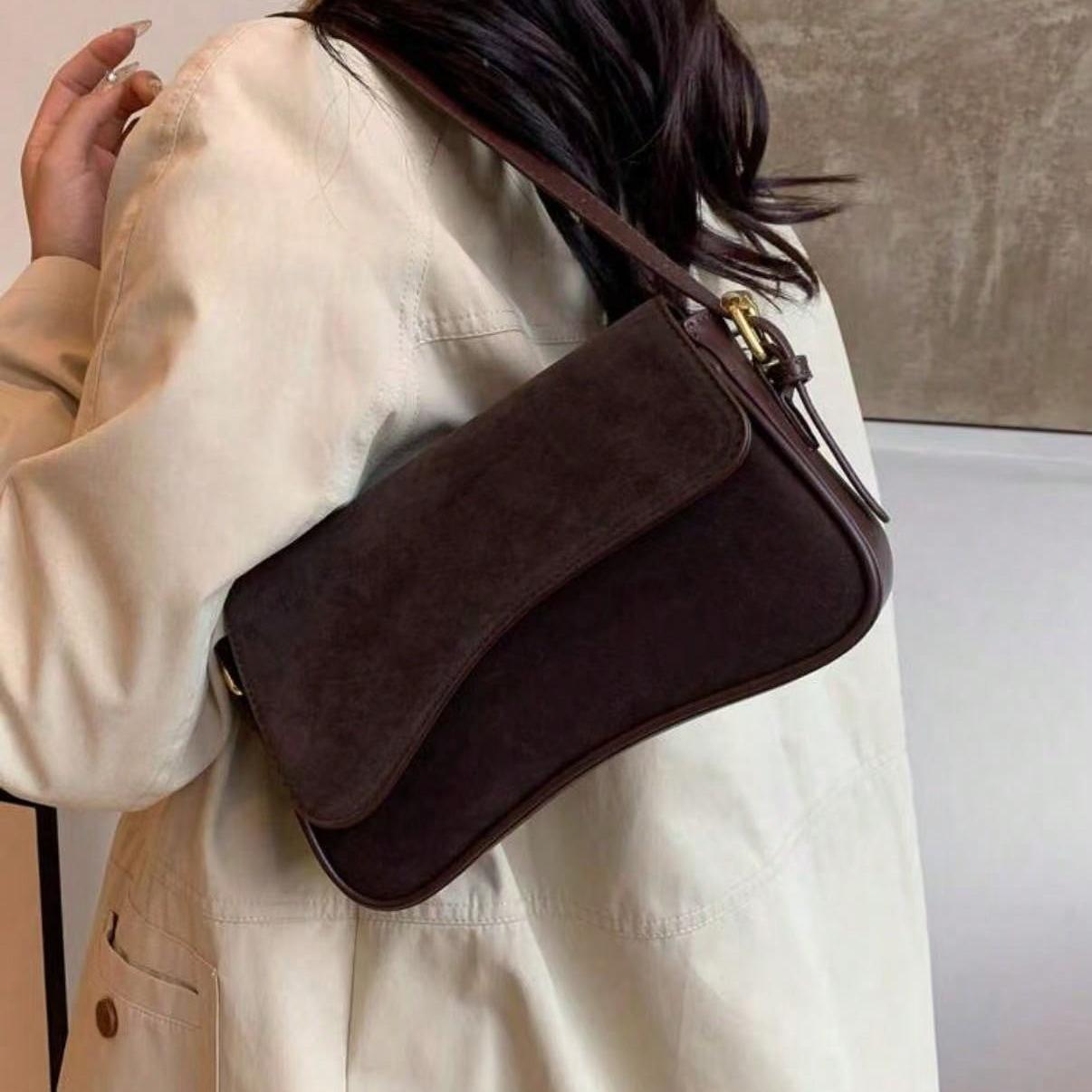 Women Solid Color Matte Shoulder Bag, Cute Handbag PU Leather Dual Adjustable Strap Satchel UnderarmBag Wallet Commuter Bag Purse 2026 Suitable for Shopping, Travel, Parties and Daily Outings