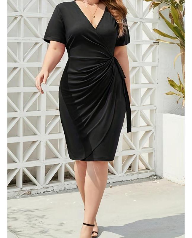 knee length dresses for ladies Chocolate Knit Murphy Swing Midi Dress main image 0