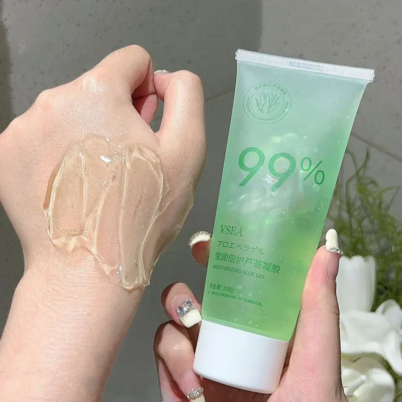 99% Aloe Vera Gel - 100g Hydrating Face & Body for Men and Women, All Skin Types, Daily Moisturizing, Low-Allergenic Gel with Natural Ingredients, After-Sun Care, Body Gel, Cooling Sensation, Gentle Formula