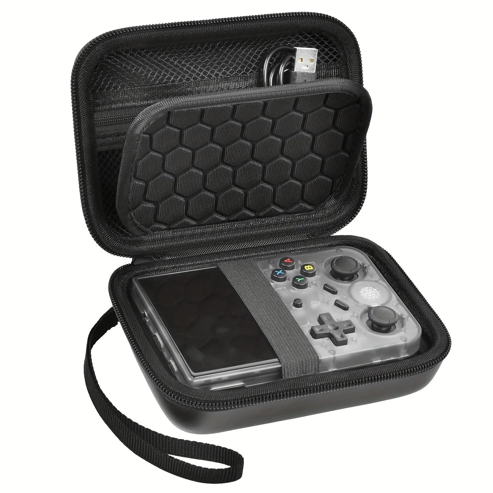 Retro Game Controller Storage Box, Compatible with X6/r36s/k36/rg353v/rg35xx/rg353vs, Durable Design, Easy Transport Carry Bag Included