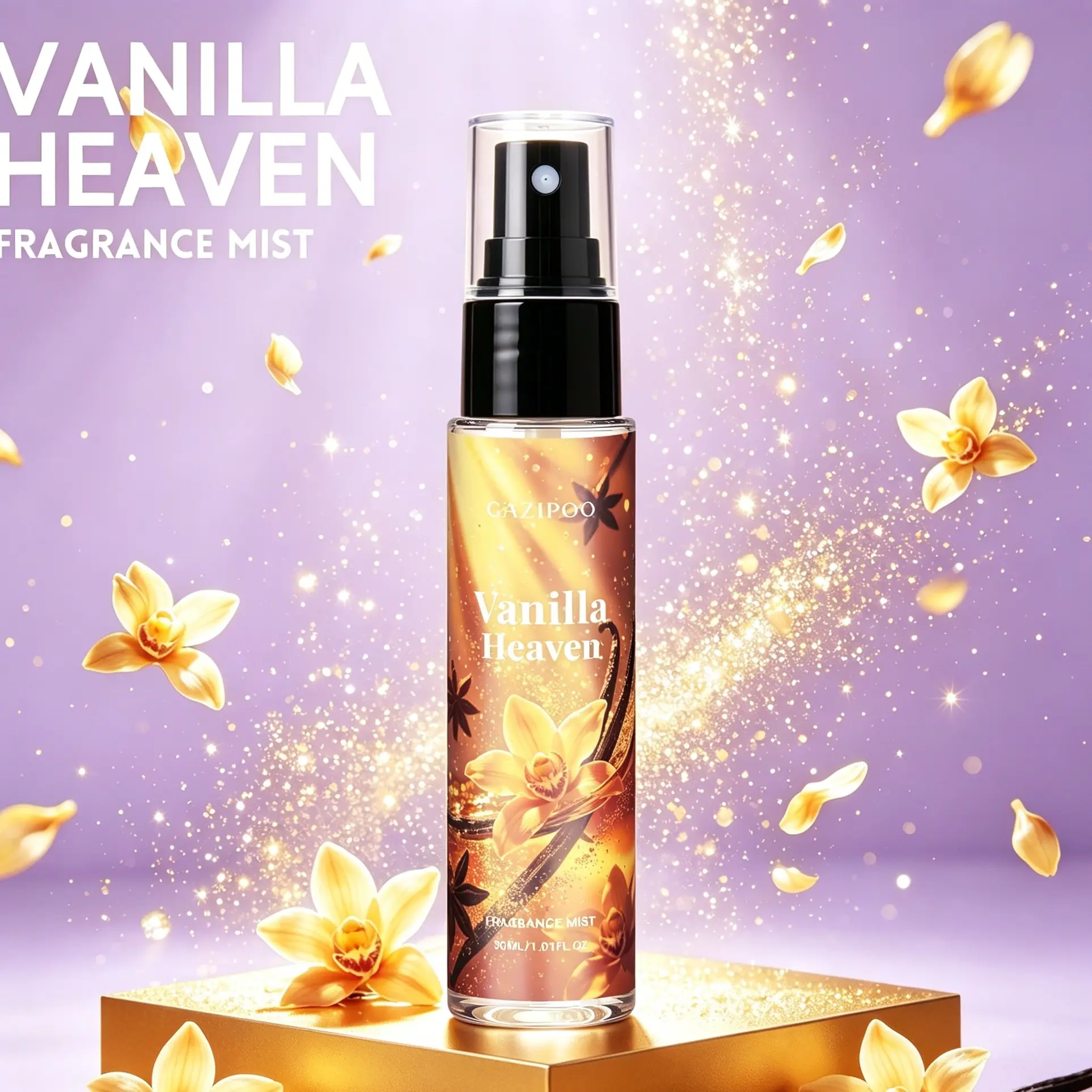Vanilla Stardust Body Mist 30ML, Hypoallergenic Formula, Alcohol-Free, Creamy Vanilla Scent, Perfect for All Occasions, Gift Idea, Sweet Scent