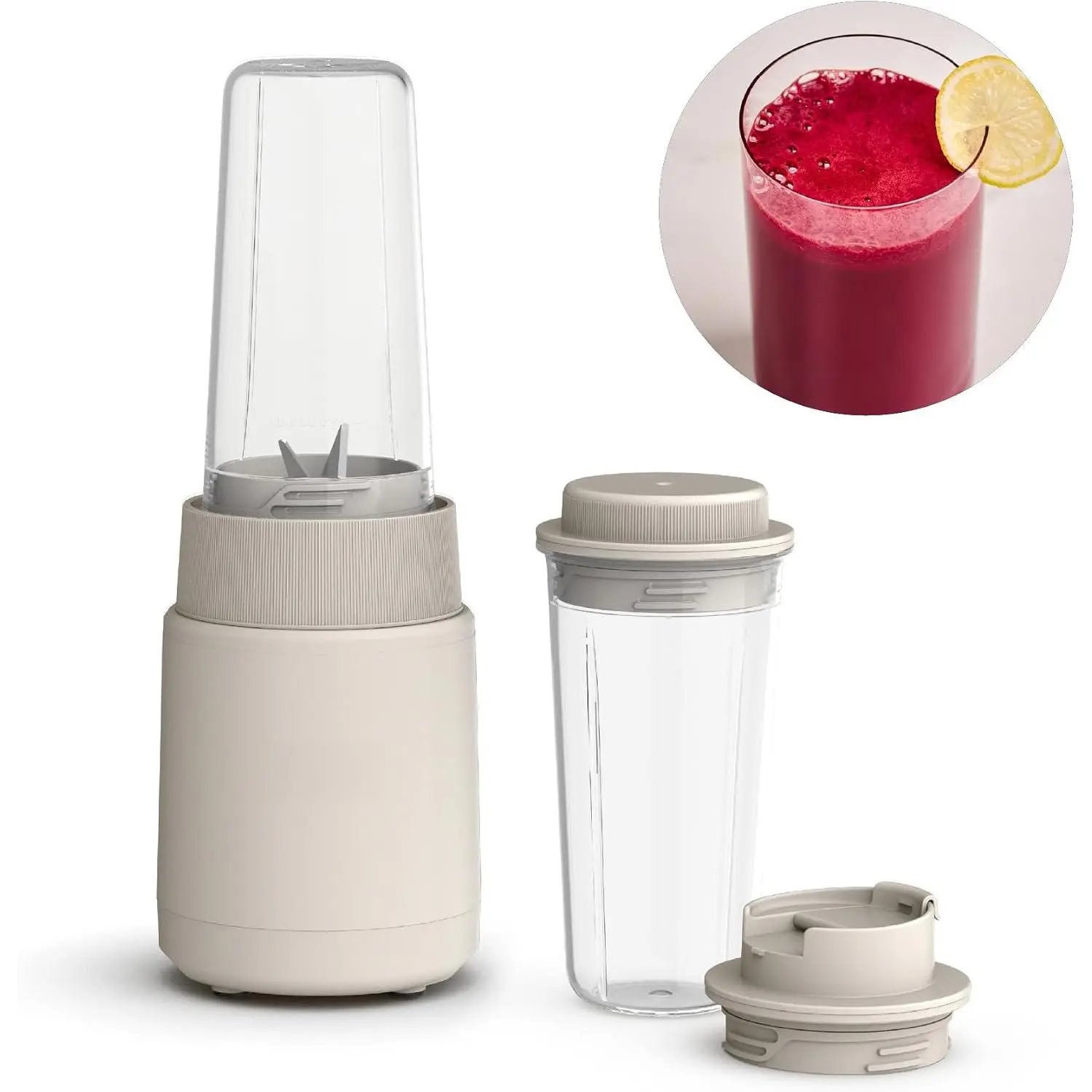 Blender 6-Piece Set with Stacking Cups, Oatmilk