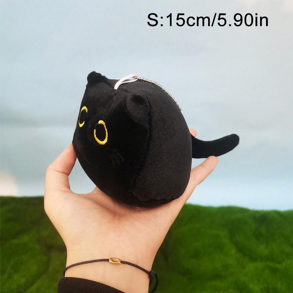Black Cat Plush Toy, Soft Stuffed Decoration, Children's Companion Comfort Toy, Soft Stuffed Animal, Gift for Her, Men's Gift