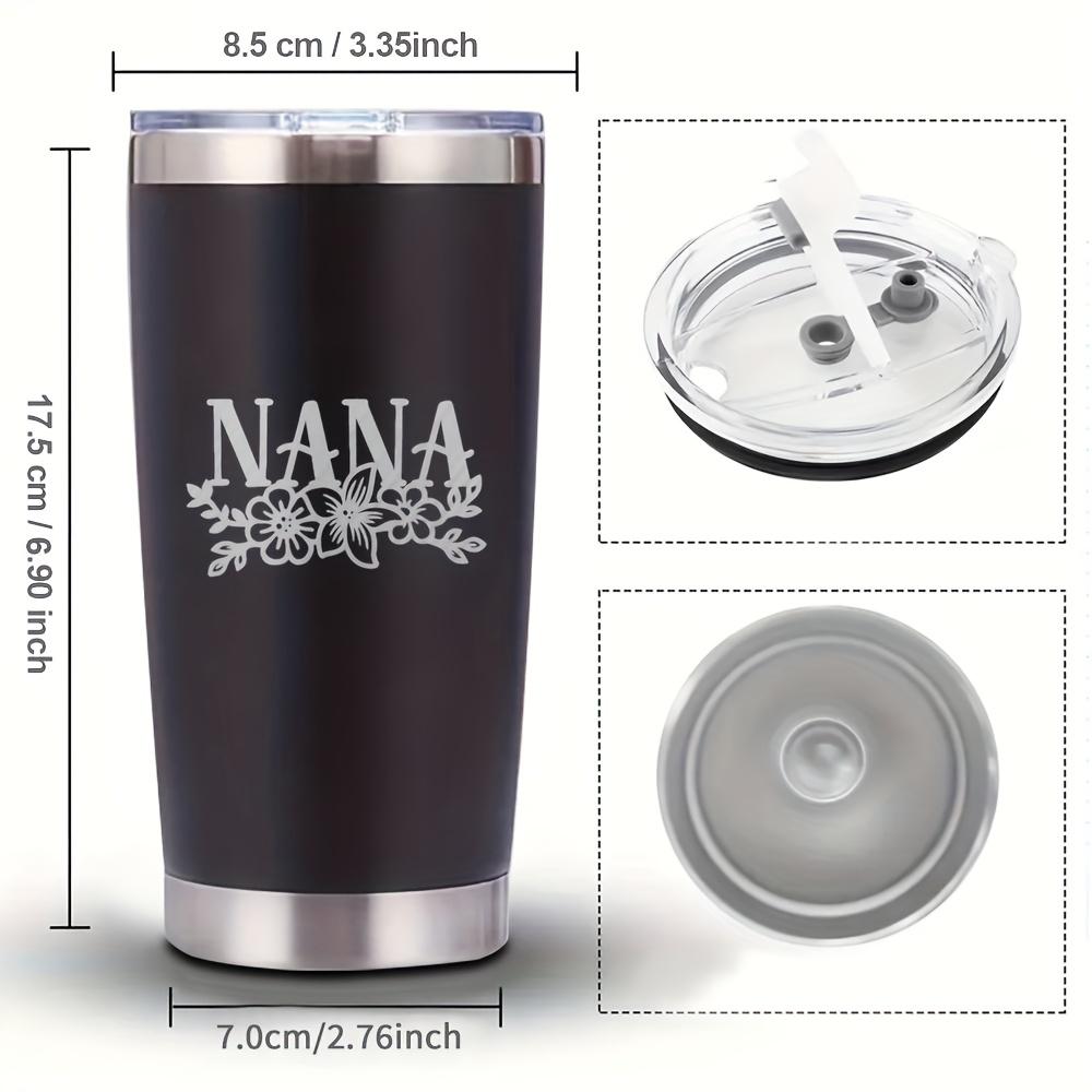 1pc - 20oz/591ml Stainless Steel Nana Grandma Coffee Cup | Multipurpose, Reusable, Hand Wash Only, 304 Stainless Steel, Ideal for Birthday and Mother'S Day Gifts