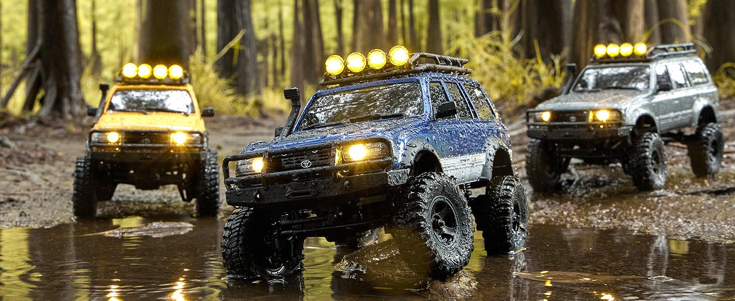 FMS RC Crawler 1/18 FCX18 LC80 RTR 4WD RC Rock Truck 2.4Ghz 900mAh Hobby Grade RC Car Model Mini Remote Control Car Off Road Vehicle