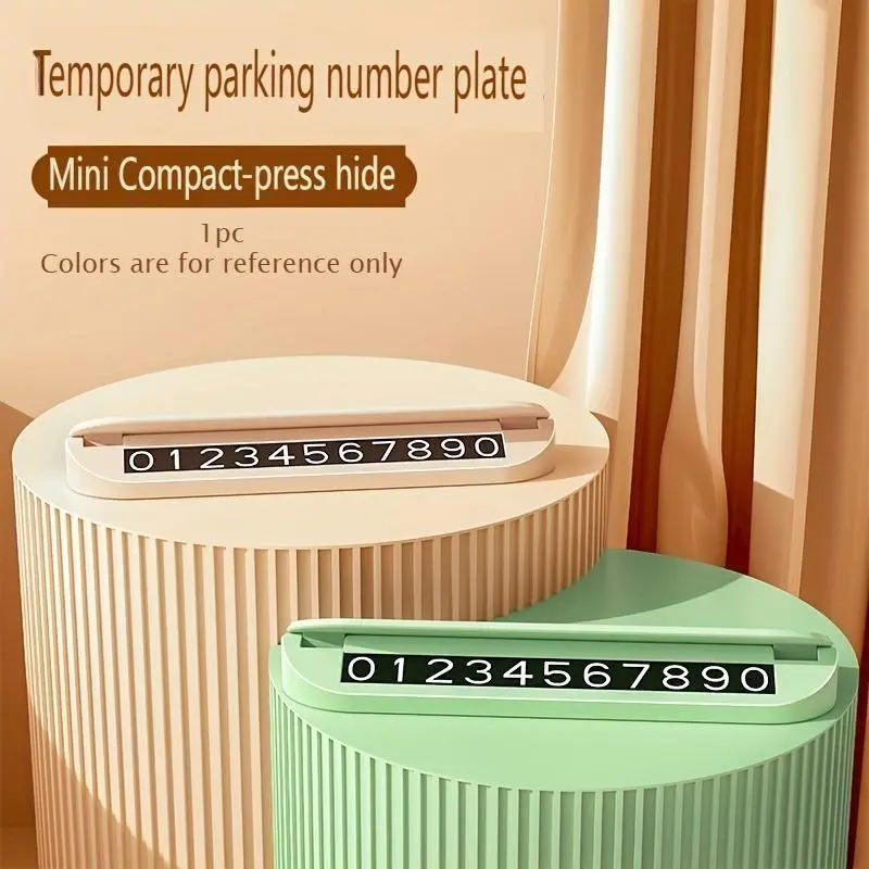 Aluminum Alloy Temporary Parking Card with Hidden Phone Number - Perfect for Dashboard Display