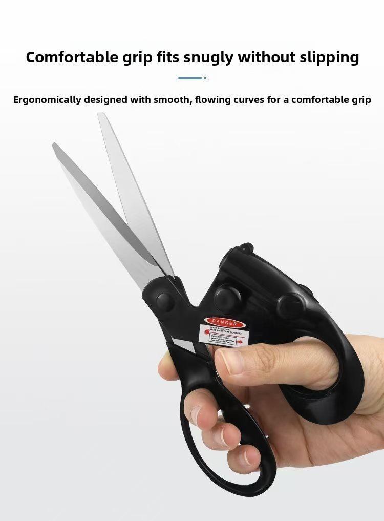 Infrared Laser Cutting Scissors Multi-Purpose Stainless Steel Laser Beam Positioning for Clothing Sewing & Fabric Cutting with Line Head Design