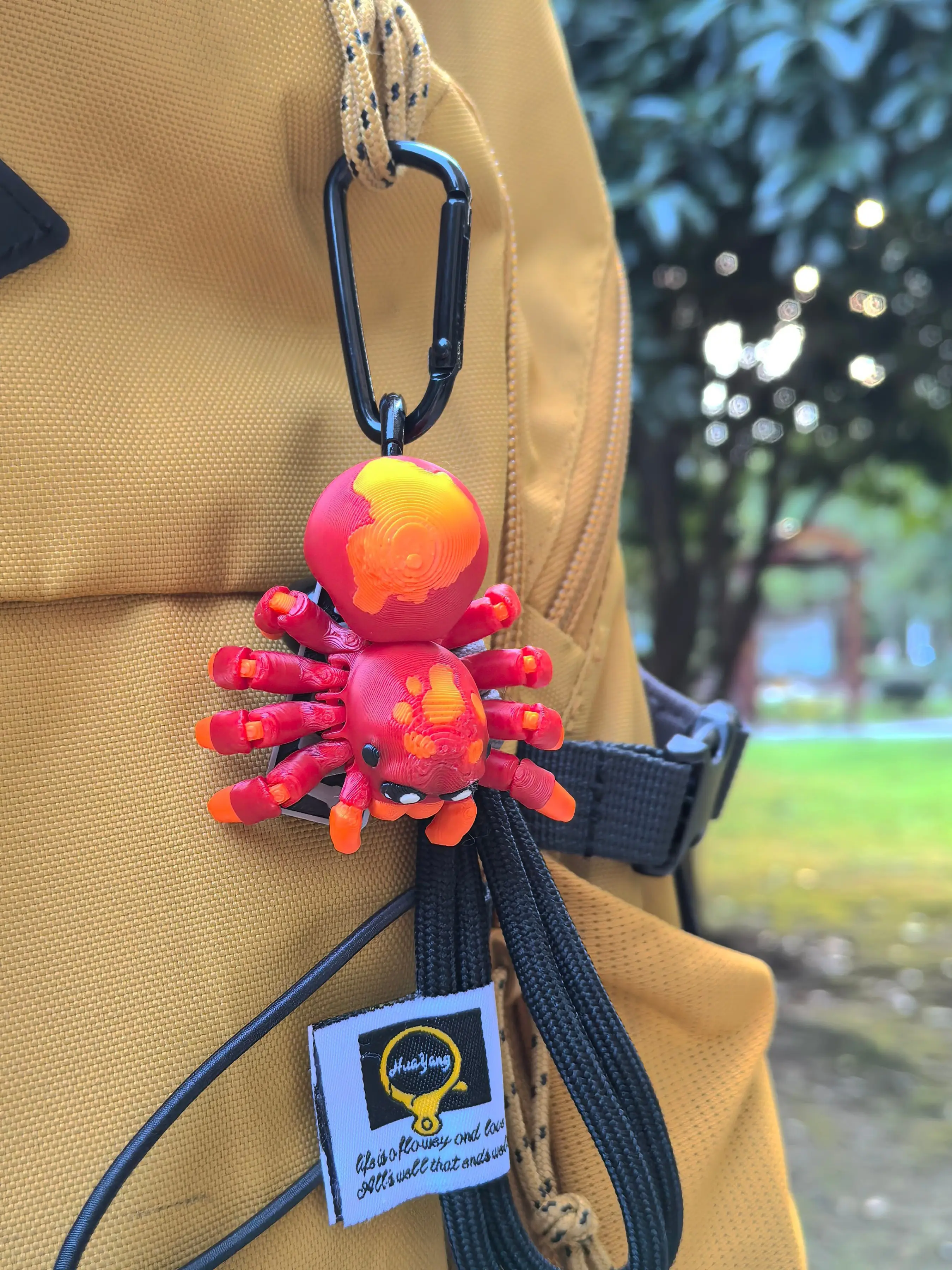 Spider Shape Keychain with Adjustable Strap, Multi-Color Textured Design, Ideal Gift for Adults, Not Suitable for Children Under 14