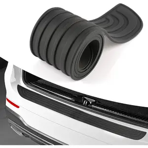 Rear Bumper Protector, 35inch x3.15inch Rear Bumper Protector,  Rear Bumper  Guards, Trunk Anti- Sticker, Rubber Anti-Scratch Automotive Exterior Accessories (Black)
