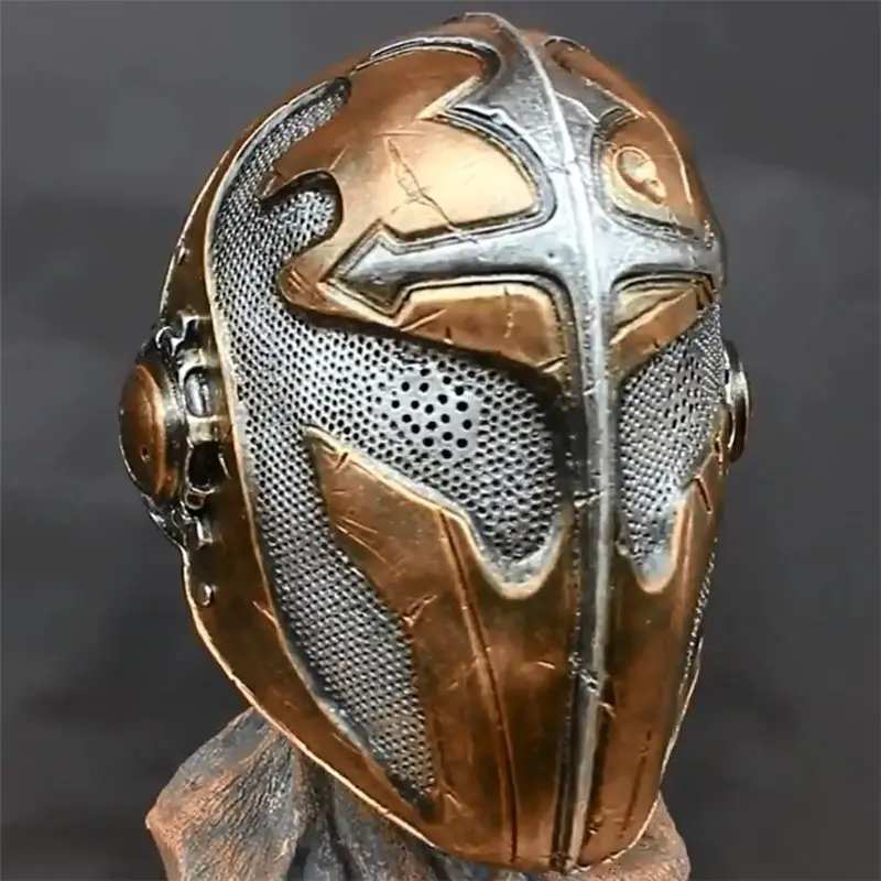Halloween Templar Knight Mask, Christmas Easter Party Props, Home Dance Halloween Scene Decor, Funny Cosplay Resin Mask