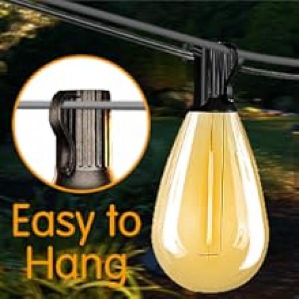 Daybetter Outdoor String S14 Led Garden Lamp Edison Vintage Bulb, Connectable Outdoor String Suitable for Porch Backyard Tavern, Waterproof and Shatterproof Daybetter Outdoor String S14 Led Garden Lamp Edison Vintage Bulb, Connectable Outdoor String Suitable for Porch Backyard Tavern, Waterproof and Shatterproof