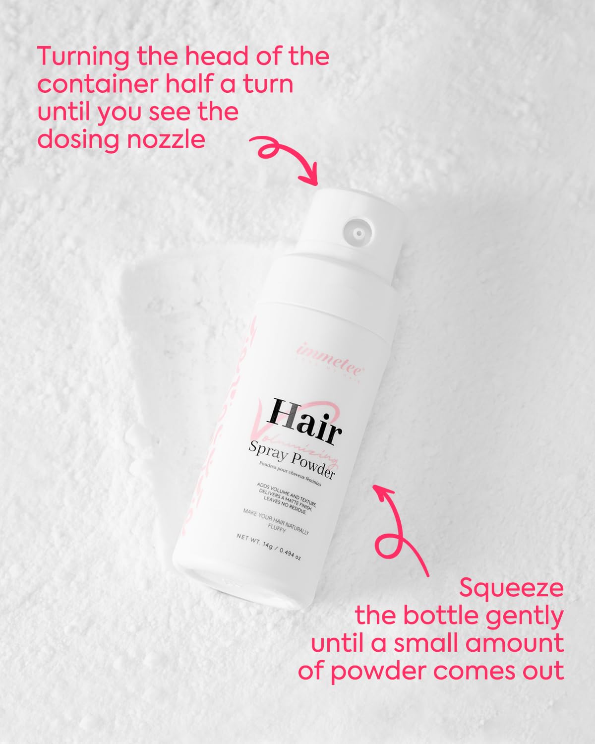 Texture Powder, Volumizing Powder for Hair Volume & Texture, Opaque Effect & Natural Finish, Hair Volume Spray Root Lifting Powders 14g