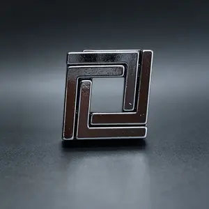 Zinc Alloy Four-Sided Lock Puzzle Toy, Geometric Cube Unlocking Brain Teaser, Stress Relief Finger Game, Intellectual Challenge Toy