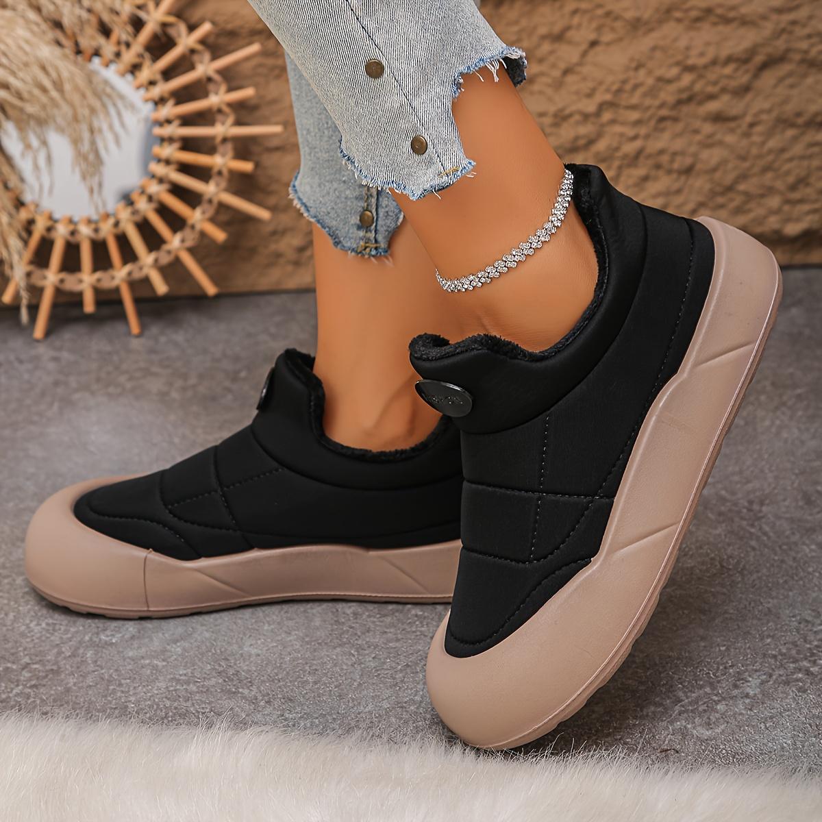 Women Winter Snow Boots Women's Fleece Lined Ankle Boots Thick Rubber Sole Non Slip Warm Casual Low Heel Round Toe All Season Footwear