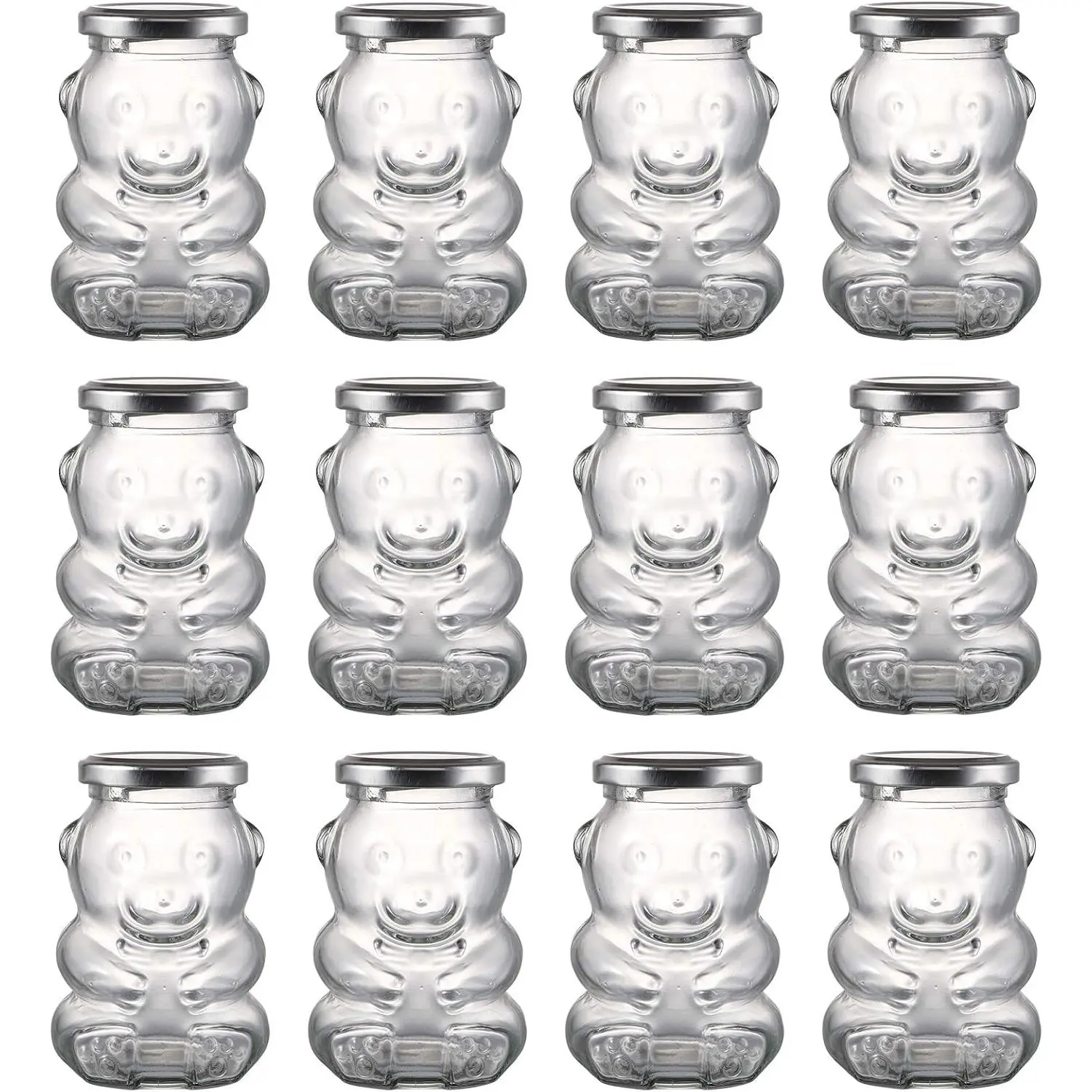 12 Pack 12 oz Glass Honey  Jar with   for Jam, Wedding Favors, Shower Favors, DIY   Jars