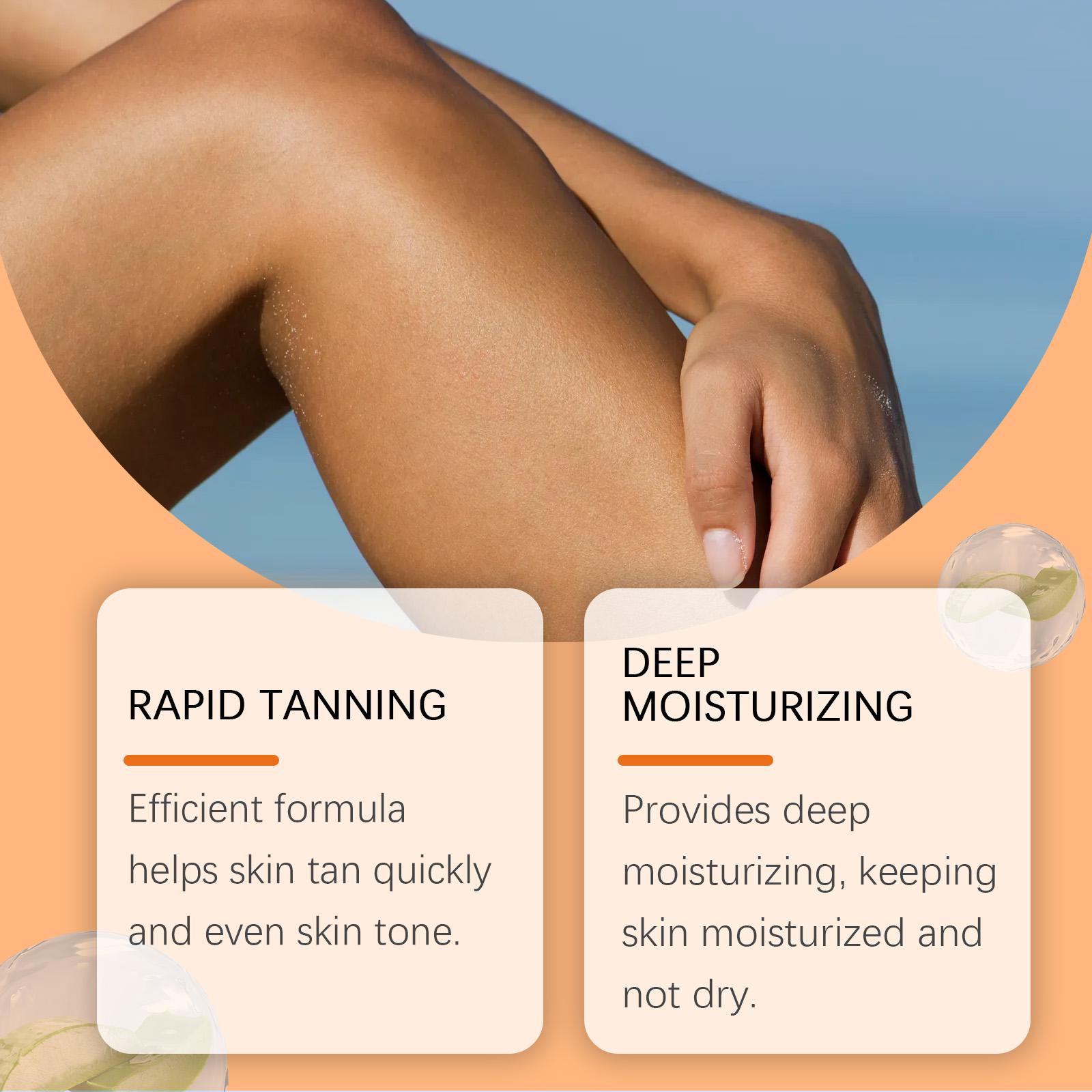 OUHOE Body Tanning Oil with Coffee Extract, Indoor Sunless Tanner for Streak-Free Natural Bronze, Moisturizing Hydrating Formula, Deep Tan No Sun Needed for All Skin Types