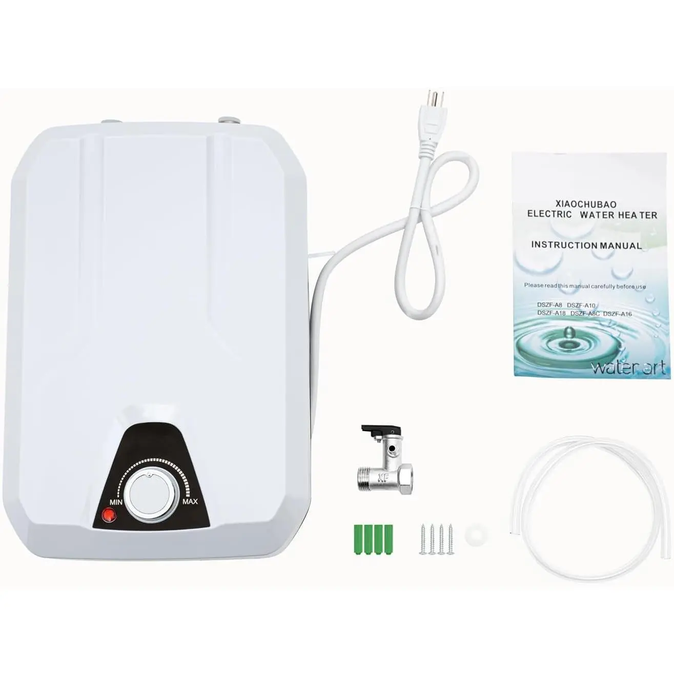 Tankless Electric Water Heater, 110V 1500W 8L/2.11gal Kitchen Household Electrical Mini Instant Hot Water Heater 55℃-70℃ On Demand Under Sink W/IPX4 Water-Proof Level for Home Kitchen Bathroom