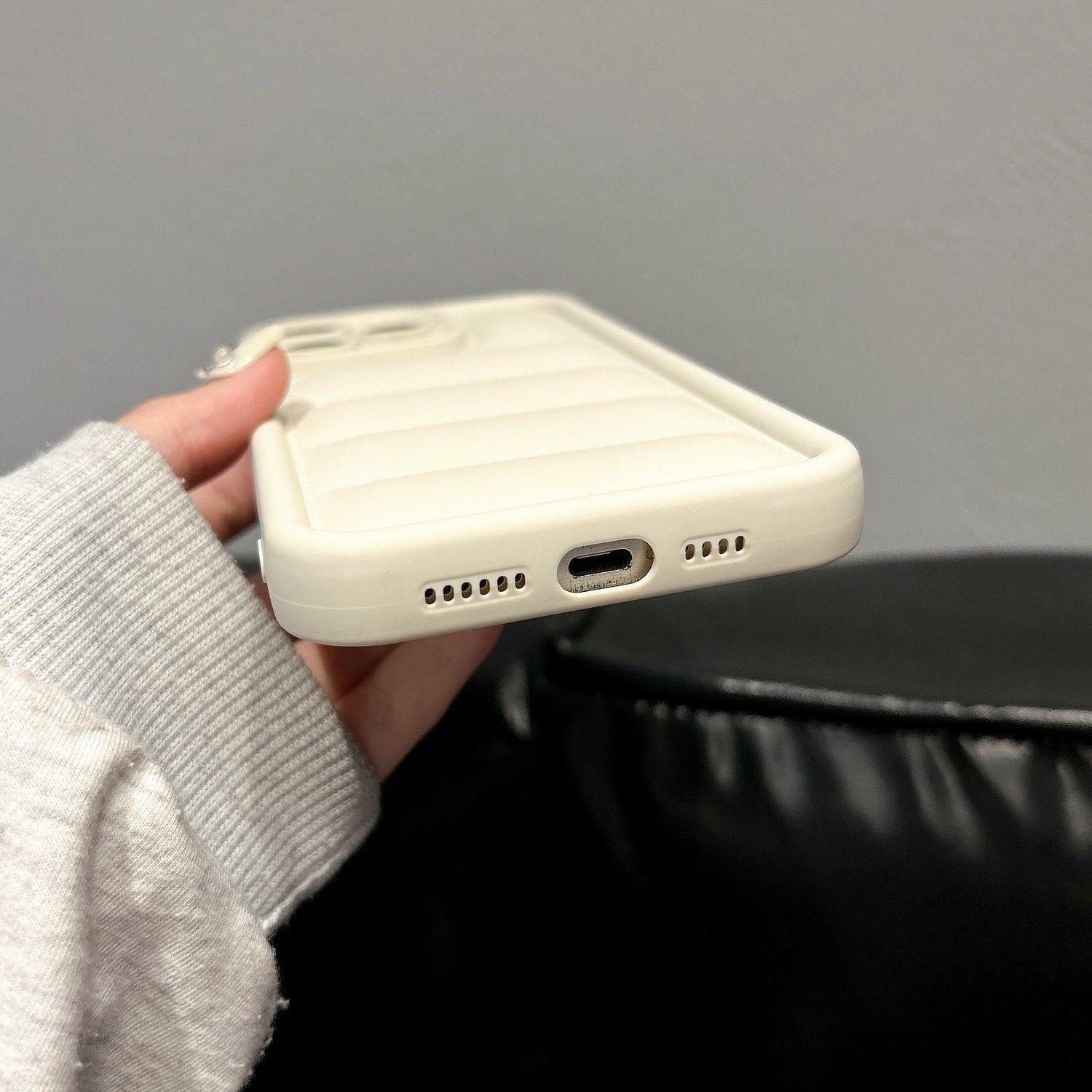 Luxury down jacket phone case silicone soft case suitable for iPhone16promax 17  16pro 16 15 14Pro 13 12