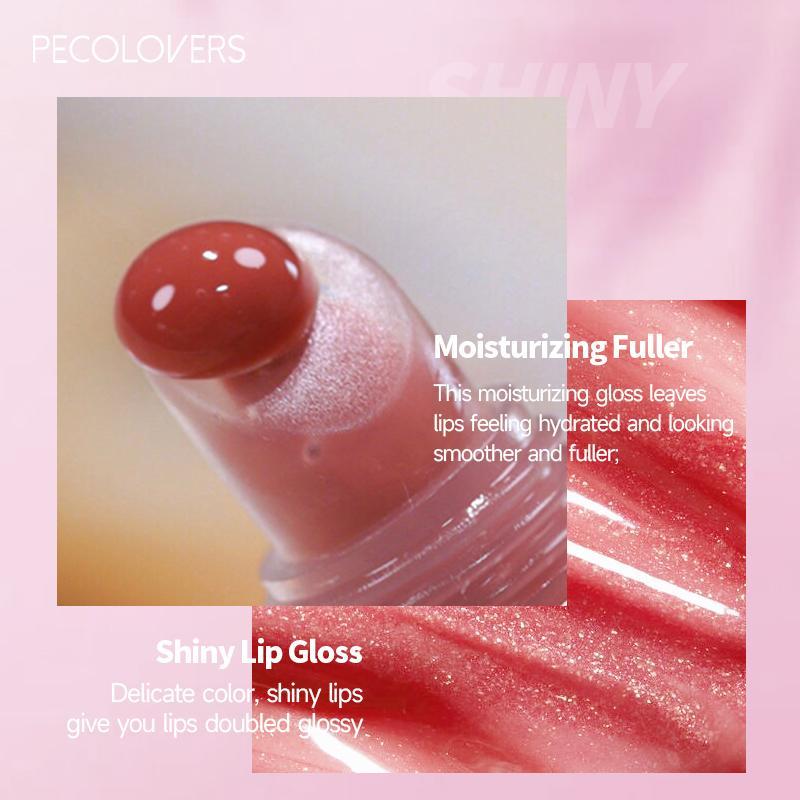 Long Lasting Moisturizing Jelly Lip Gloss, 1 Count Glitter Plumping Lip Glaze, Water Light Mirror Liquid Lipstick, Women Lips Makeup Cosmetics
