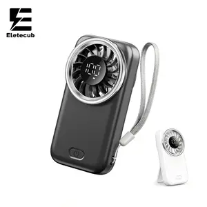 Rechargeable Mini Handheld Fan with Stand, portable cooling fan, 5-Speed Ultra-Thin Pocket Desk Fan with LED Display, Personal Cooler for Office, Travel, Summer Gift for Makeup Lash Enthusiasts
