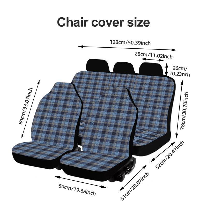 Checkered Pattern Car Seat Cover, Durable Polyester Car Seat Protector, Universal Seat Protectors for Cars, Suvs, Sedans, Truck Cushion Protector