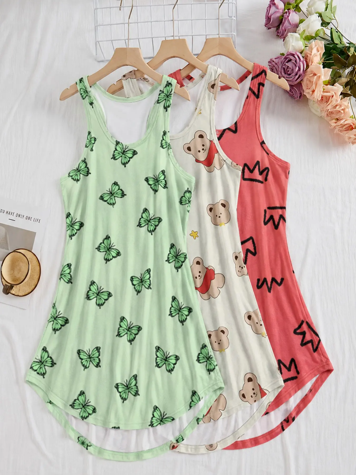 【Plus Size】 Lounge Dress, Casual Soft Comfortable Sleeveless Nightdress for Women, Women's Sleepwear for All Seasons, Homewear