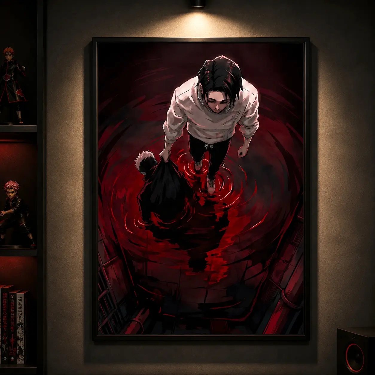 Jujutsu Anime Canvas Wall Art, Dark Aesthetic Manga Poster, Edgy Room Decor for Boys Bedroom Dorm, Minimalist Anime Wall Art Print, Modern Dark Anime Poster Set, Japanese Manga Style Artwork, Gaming Room Decoration
