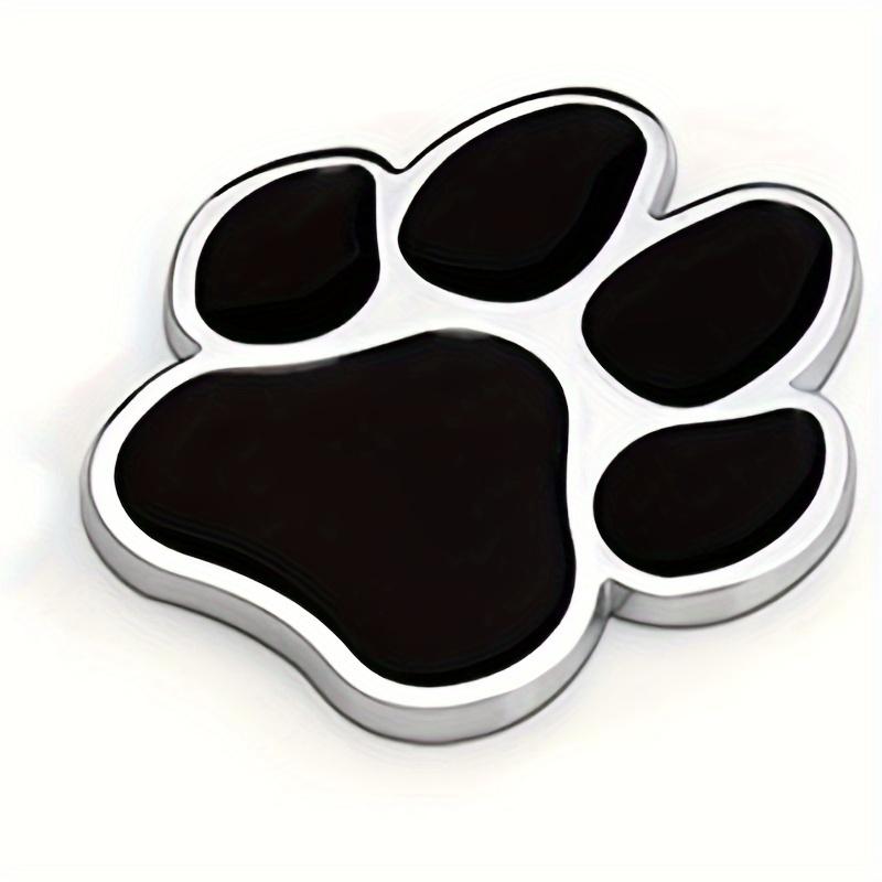 Stylish 3D Chrome Dog Paw Car Sticker Metal Footprint Decal for Cars Motorcycles Exterior Accessory Weatherproof Design