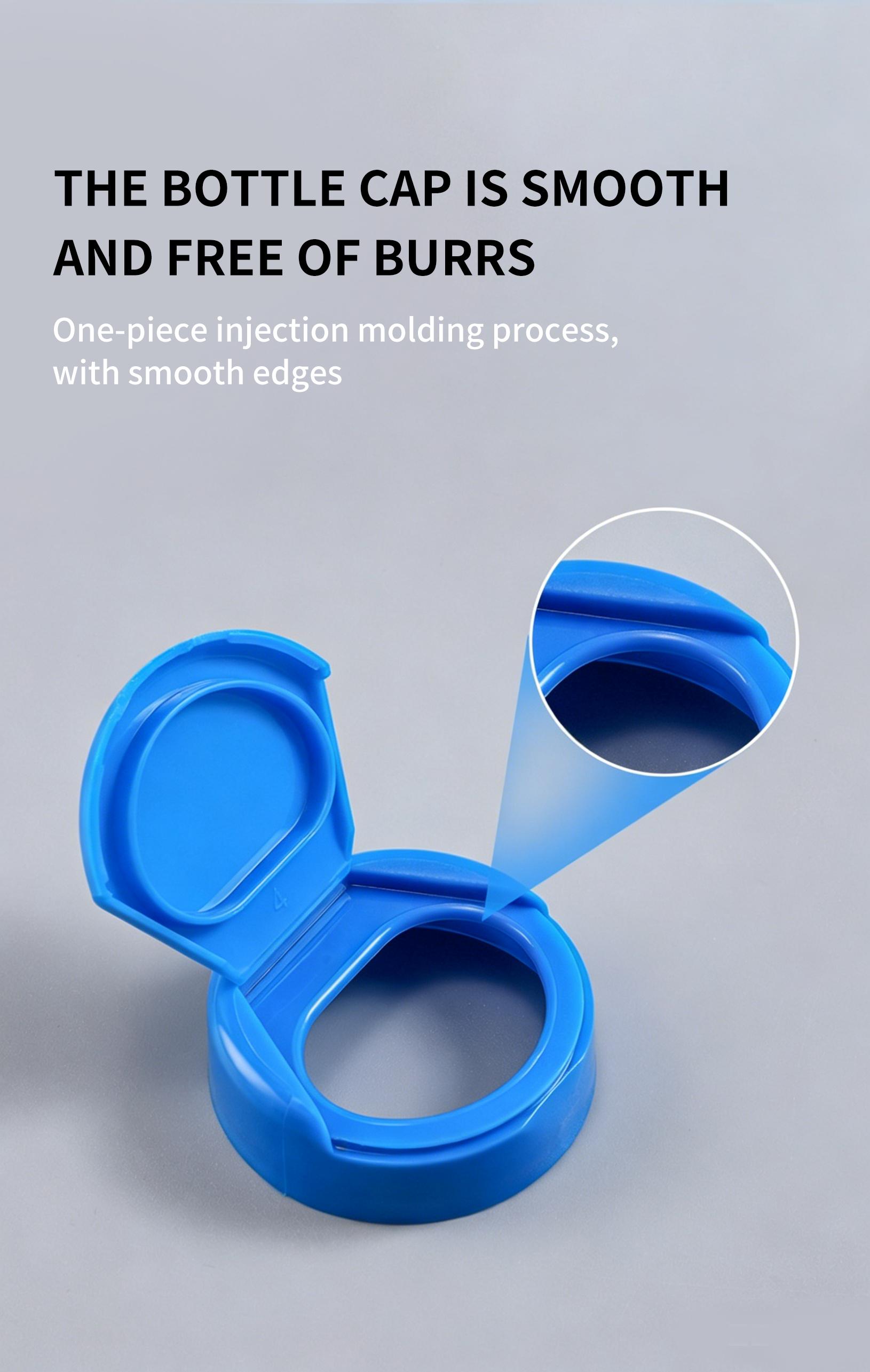 1.57" 1.85" 2.16" PP Plastic Flip Top Chewable Bottle Caps Leak-Proof Thickened Dispensing Caps for Health Supplement Capsules with Tin Organiser Canister