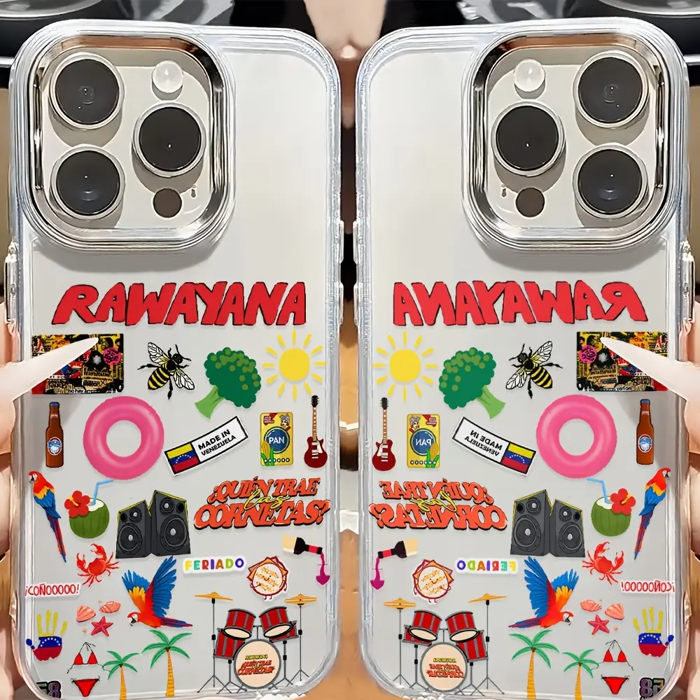 Rawayana Mixed Color Multi-Model Soft TPU Phone Case - Transparent Back Cover Compatible with iPhone 17, 16E, 16, 15, 14, 13, 12, 11 Pro Max, Air, X, XR, XS Max, 8, 7 Plus