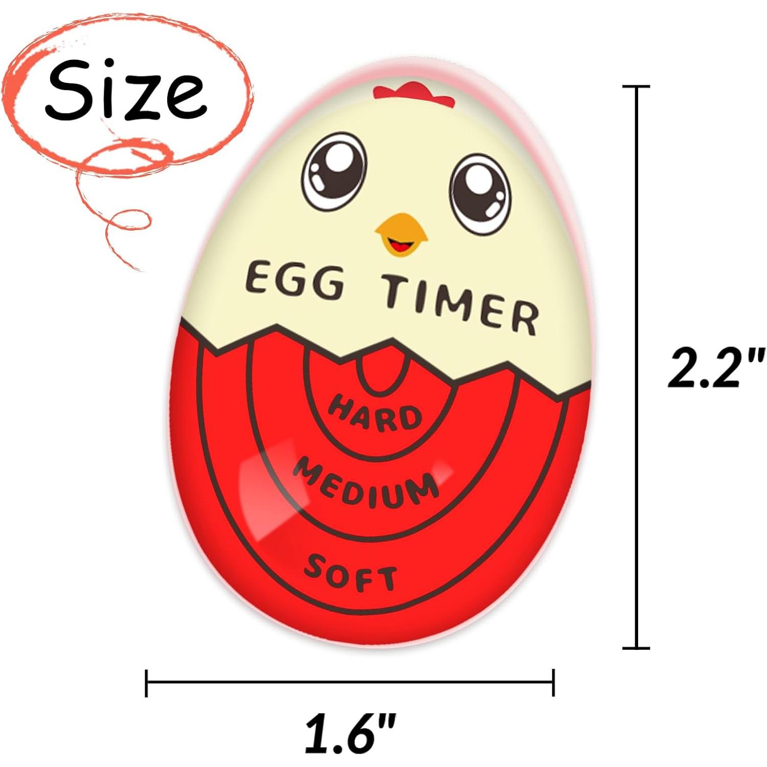 Egg Timer That Goes in Water for Boiling Eggs Soft Hard Boiled, Red + Blue