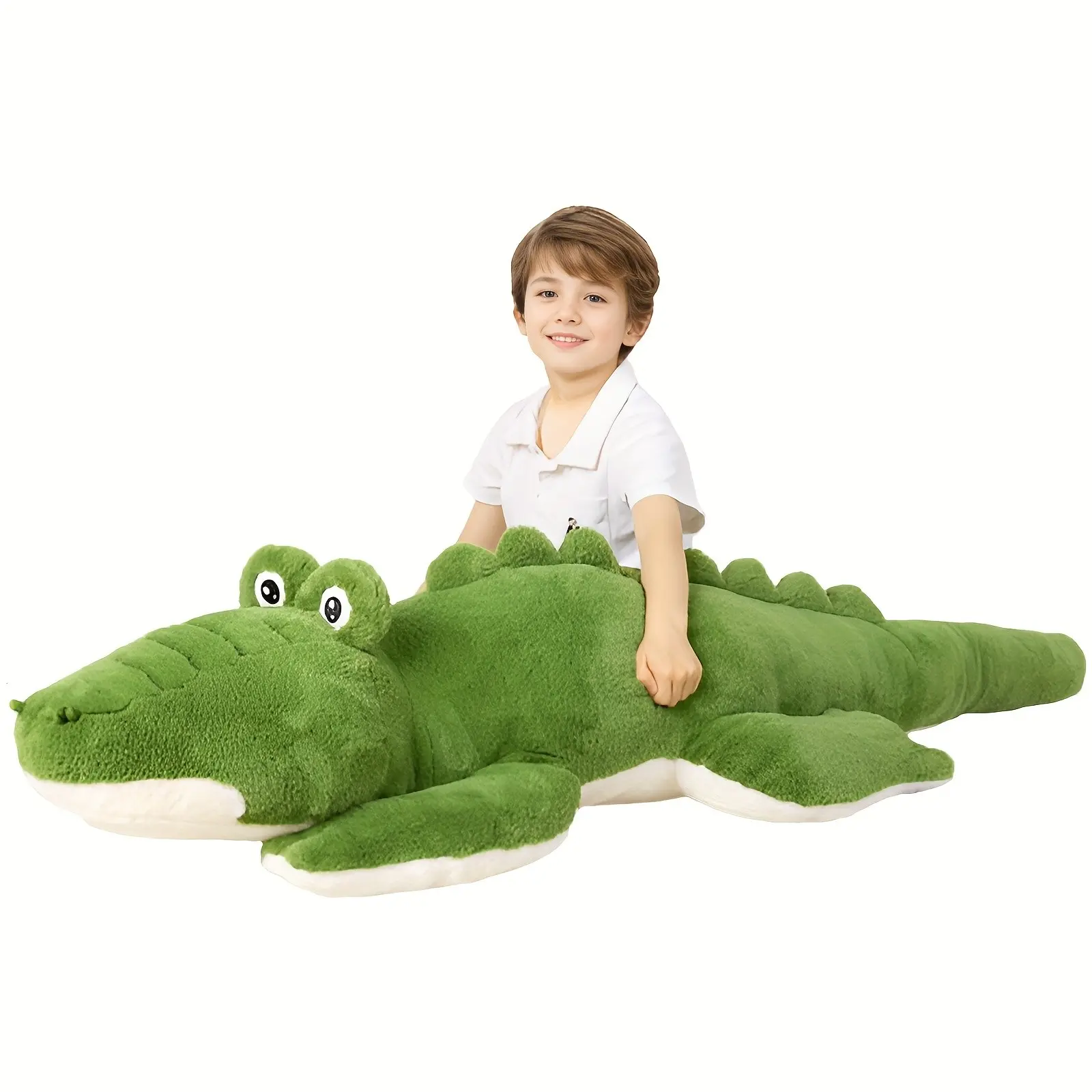 A 60-Inch Oversized Green Crocodile Plush Toy, Perfect for Hugging, Ideal for Decorating Rooms, And Makes a Great Surprise Gift for Birthdays And Christmas for Both Boys And Girls