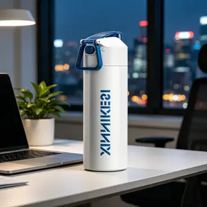 Portable Insulated Cup with Handle, Daily Commute Water Bottle, Sports Outdoor Travel Mug, Unisex High-Style Carry Cup