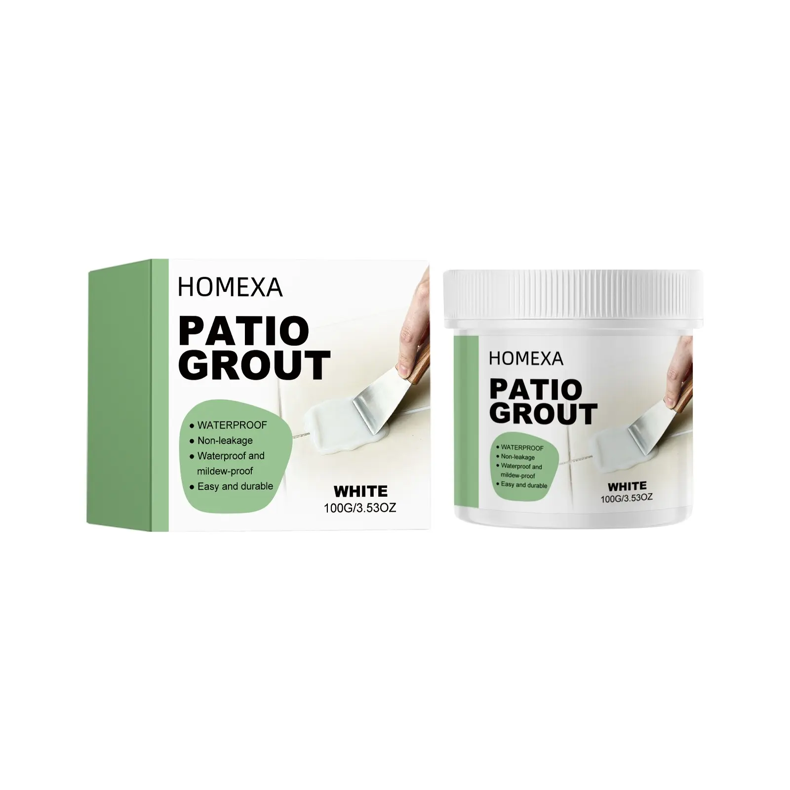 Homexa Tile Grout Sealer, Waterproof Anti-Mold, Easy to Use, Kitchen Bathroom Patio Wall Floor Crack Repair Material