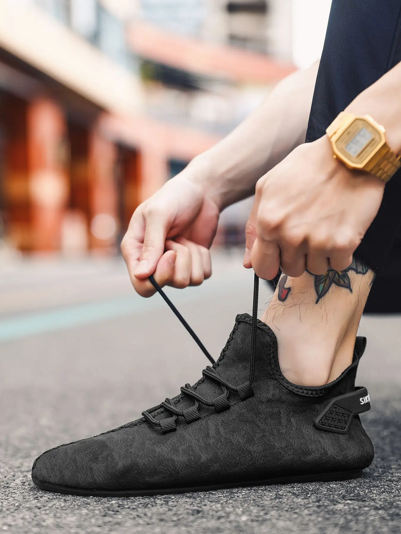 Men's minimalist casual sports walking shoes, portable training shoes, anti slip one foot training shoes, suitable for fitness and home use.