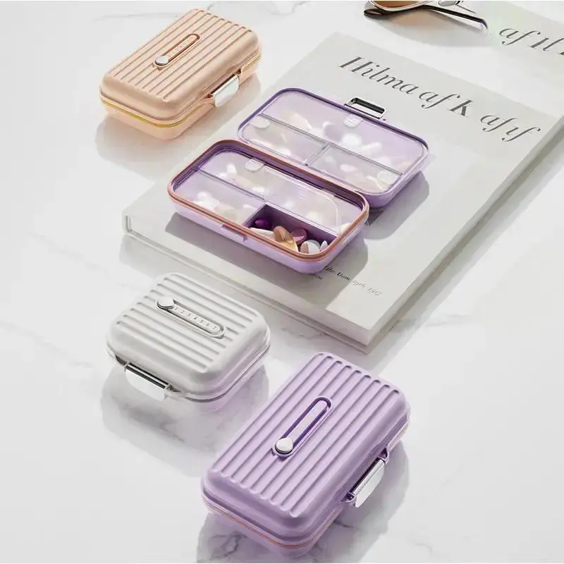 Cute 7 Day Pill Organizer - Travel Pill Case with Moisture Proof Lid, Weekly Medicine Storage Box, Portable Daily Pill Holder