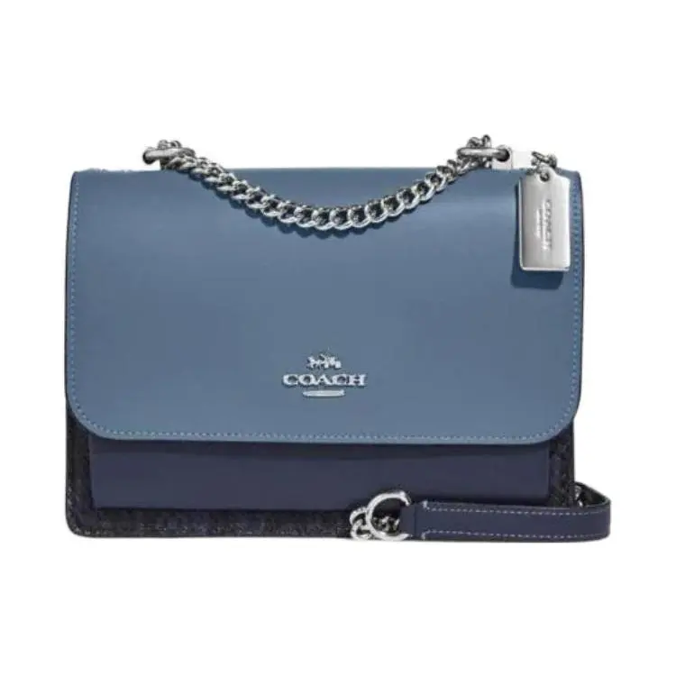 COACH Klare Crossbody Bag for Women – Satchel Style in Indigo Blue Cowhide and Lambskin