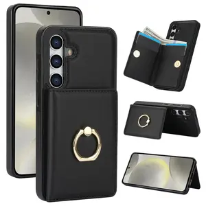 Wallet Case with Card Holder, 360° Rotation Ring Kickstand Magnetic Clasp and Durable Shockproof Cover for Samsung Galaxy A56/A55/A35/A25/A15/A14/A54/A53/A13 5G/A52/A12