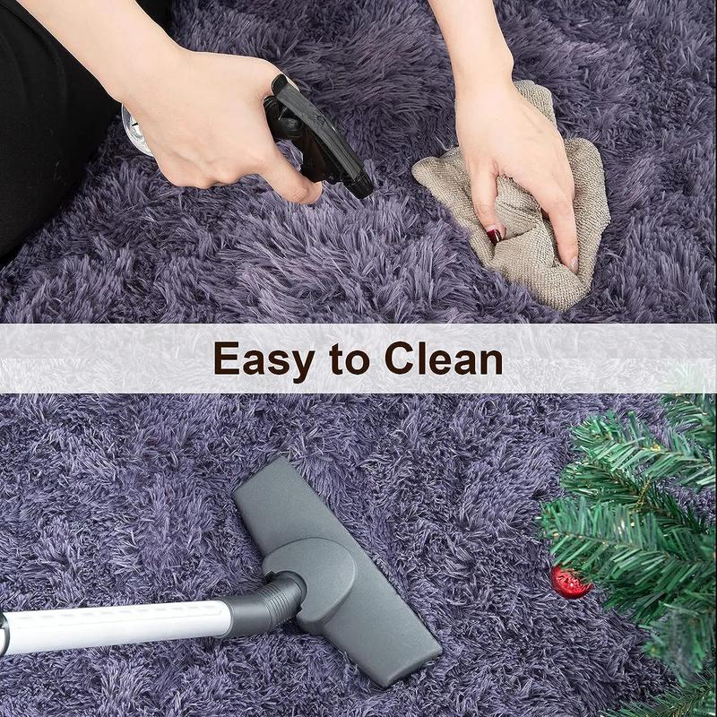 Solid Color Fuzzy Rug,  Rectangle Non-slip Soft Tuff Tufted Bedroom Carpet, Winter Warm Floor Mat for Home Living Room Decor, Fall Decor, Valentine's Day Gift