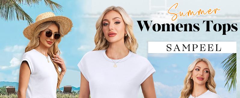 WIHOLL Womens Summer Tops Trendy 2025 Ruched Cap Short Sleeve Tshirts Shirts Crew Neck T Shirts Fashion