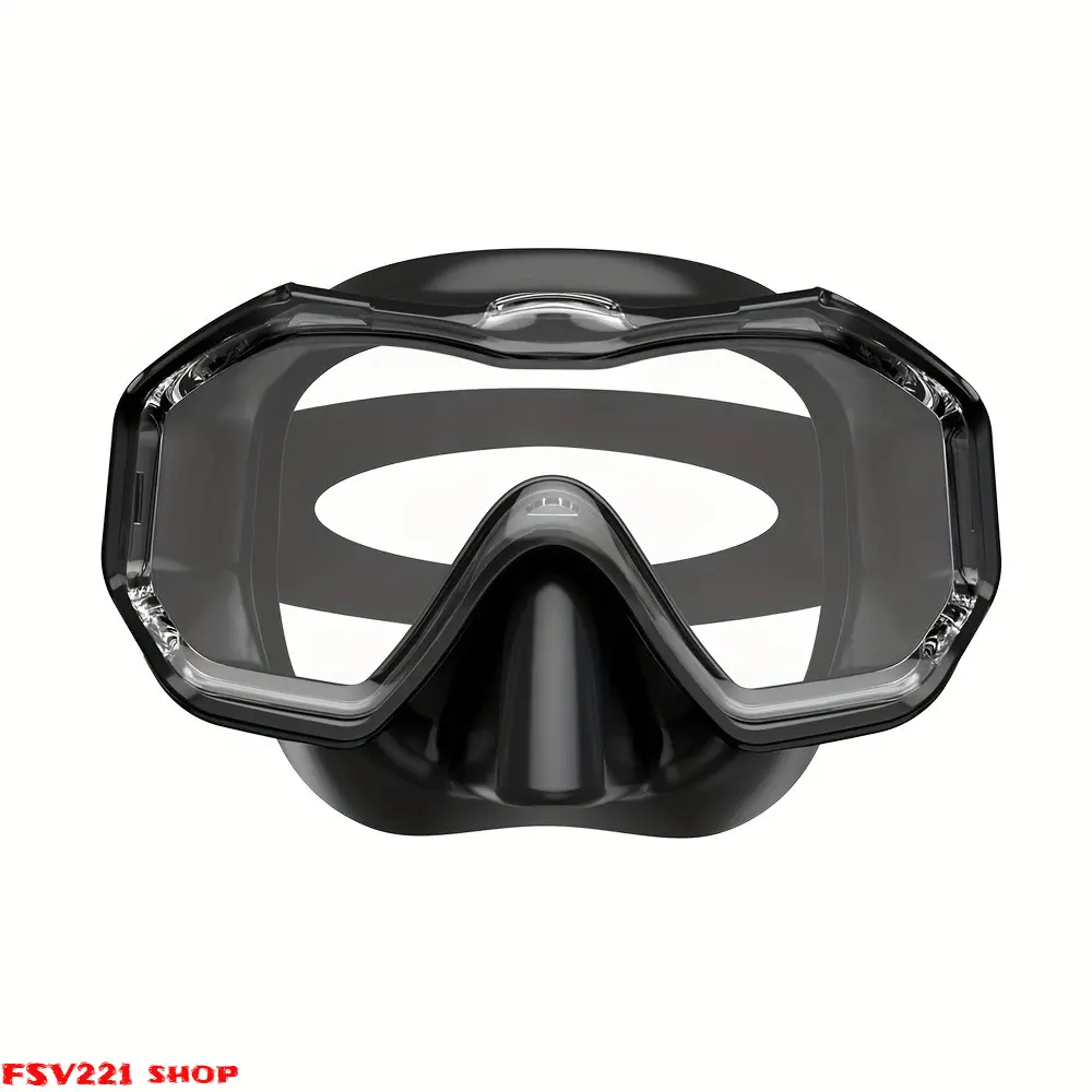 Comfortable Snorkeling Mask with Soft Silicone Skirt, Anti-Fog Tempered Glass Diving Mask, Leak-Proof Swim Goggles Proof Diving Goggles with Tempered Glass Lens, Professional Swim Mask for Adults - Ideal for Snorkeling, Scuba Diving, Swimming, and Underwa