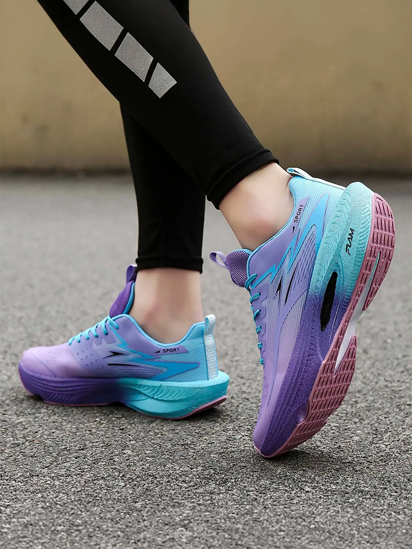 Men's Mesh Breathable Fitness Running Shoes, Shock Absorption Sporty Sneakers, Lightweight Anti-Slip Slip-On Athletic Footwear, All-Season Comfortable Design